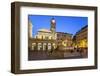 Baroque Fountain and Santa Maria in Trastevere at Night-Stuart Black-Framed Photographic Print