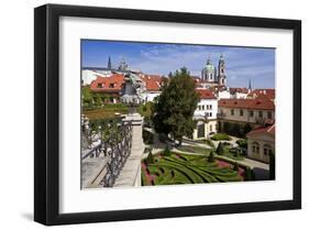 Baroque Garden of Vrtba Palace at Prague Lesser Town, Central Bohemia, Czech Republic-null-Framed Art Print