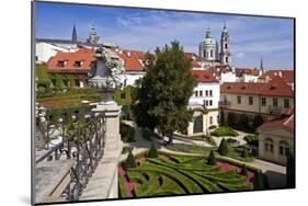 Baroque Garden of Vrtba Palace at Prague Lesser Town, Central Bohemia, Czech Republic-null-Mounted Art Print