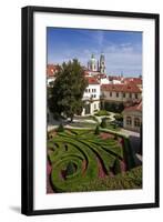 Baroque Garden of Vrtba Palace at Prague Lesser Town, Central Bohemia, Czech Republic-null-Framed Art Print