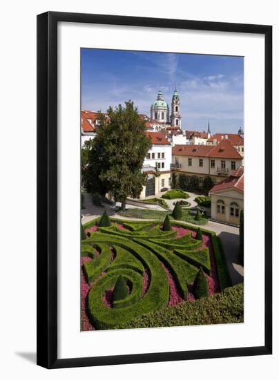 Baroque Garden of Vrtba Palace at Prague Lesser Town, Central Bohemia, Czech Republic-null-Framed Art Print