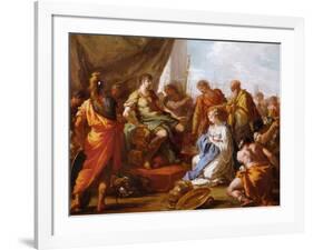 Baroque : La Continence (La Clemence) De Scipion (Publius Cornelius Scipio Africanus, Vers 235-183-Giovanni Antonio Pellegrini-Framed Giclee Print