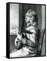Baroque Lute Player-Wenceslaus Hollar-Framed Stretched Canvas