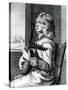 Baroque Lute Player-Wenceslaus Hollar-Stretched Canvas