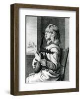 Baroque Lute Player-Wenceslaus Hollar-Framed Giclee Print