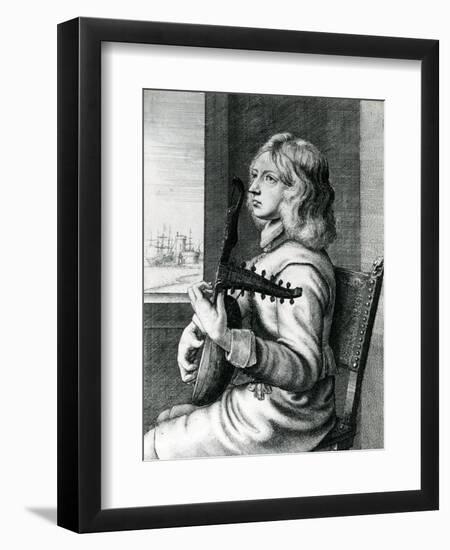 Baroque Lute Player-Wenceslaus Hollar-Framed Giclee Print