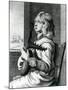 Baroque Lute Player-Wenceslaus Hollar-Mounted Giclee Print