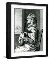 Baroque Lute Player-Wenceslaus Hollar-Framed Giclee Print