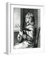 Baroque Lute Player-Wenceslaus Hollar-Framed Giclee Print