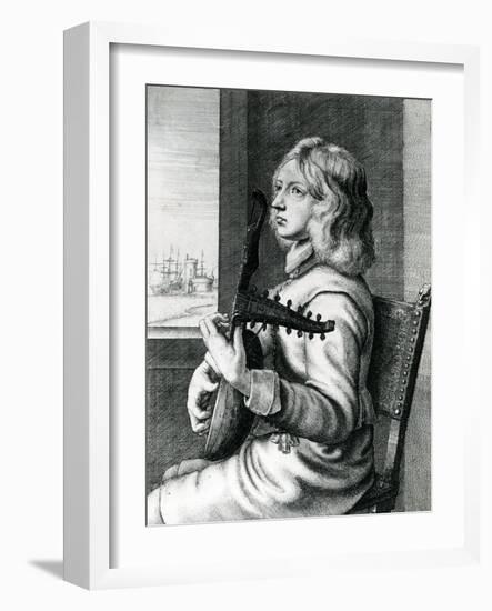 Baroque Lute Player-Wenceslaus Hollar-Framed Giclee Print