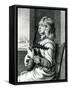 Baroque Lute Player-Wenceslaus Hollar-Framed Stretched Canvas