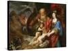 Baroque : Minerve Et Saturne Protegeant Les Arts Et Les Sciences De L'envie Et La Faussete - Minerv-Joachim Von Sandrart-Stretched Canvas