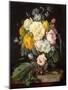 Baroque : Nature Morte De Pivoines, Cerises Et Une Montre a Gousset - Still Life with Peonies, Cher-Jan Davidsz de Heem-Mounted Giclee Print