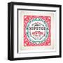 Baroque Ornaments and Floral Details, Hipster Card.-Roverto-Framed Art Print