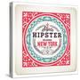 Baroque Ornaments and Floral Details, Hipster Card.-Roverto-Stretched Canvas