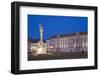 Baroque Palace and Trinity Column in Piata Unirii at Dusk, Timisoara, Banat, Romania, Europe-Ian Trower-Framed Photographic Print