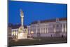 Baroque Palace and Trinity Column in Piata Unirii at Dusk, Timisoara, Banat, Romania, Europe-Ian Trower-Mounted Photographic Print