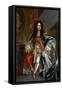 Baroque : Portrait of Charles II of England (1630-1685), in the Robes of the Order of the Garter Pa-Godfrey Kneller-Framed Stretched Canvas