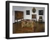 Baroque Style Carved and Gilt Table with Encrusted Top in Style of Andre-Charles Boulle-null-Framed Giclee Print