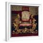 Baroque Style, Carved and Gilt Wood Armchair, Throne Room, Soragna Castle, Emilia Romagna-null-Framed Giclee Print