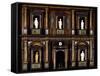 Baroque Style Wood and Walnut Root Lombard Double Cabinet also known as Lucini Passalacqua Cabinet-Pier Francesco Mazzucchelli-Framed Stretched Canvas