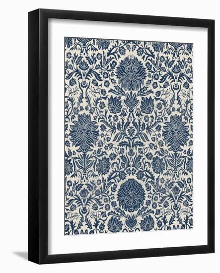 Baroque Tapestry in Navy I-Vision Studio-Framed Art Print