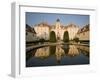 Baroque Valtice Chateau at Sunrise, Valtice, Brnensko Region, Czech Republic, Europe-Richard Nebesky-Framed Photographic Print