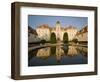 Baroque Valtice Chateau at Sunrise, Valtice, Brnensko Region, Czech Republic, Europe-Richard Nebesky-Framed Photographic Print