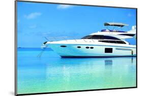 Baros Maldives Yacht-null-Mounted Art Print