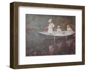 Barque a Giverny-Claude Monet-Framed Art Print