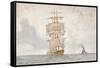 Barque and Tug, 1922-Henry Scott Tuke-Framed Stretched Canvas