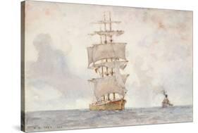 Barque and Tug, 1922-Henry Scott Tuke-Stretched Canvas