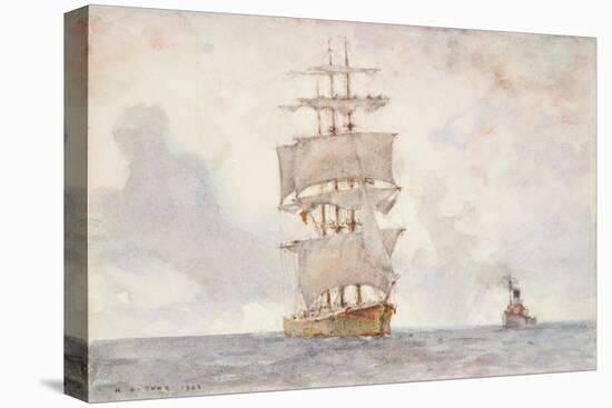 Barque and Tug, 1922-Henry Scott Tuke-Stretched Canvas