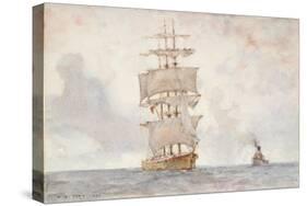 Barque and Tug, 1922-Henry Scott Tuke-Stretched Canvas