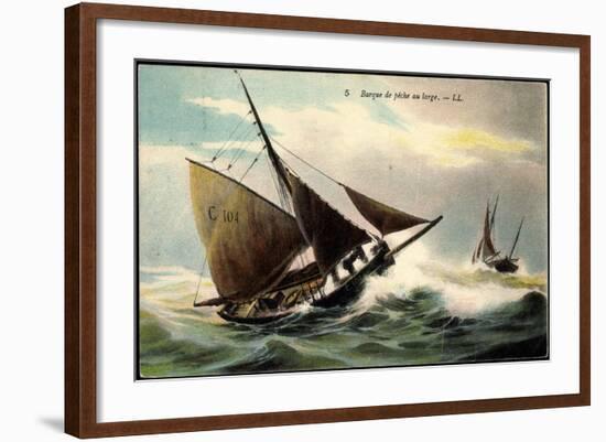 Barque De Pêche Au Large, Segelboote, C 104, Sturm-null-Framed Giclee Print