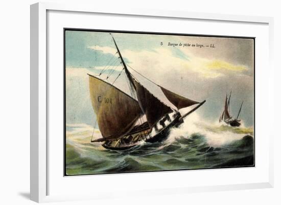 Barque De Pêche Au Large, Segelboote, C 104, Sturm-null-Framed Giclee Print