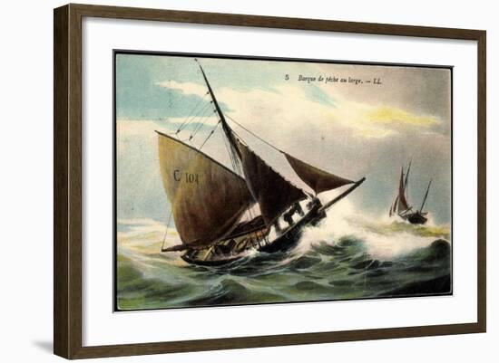 Barque De Pêche Au Large, Segelboote, C 104, Sturm-null-Framed Giclee Print