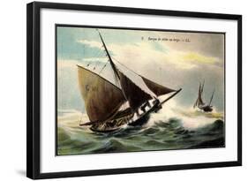 Barque De Pêche Au Large, Segelboote, C 104, Sturm-null-Framed Giclee Print