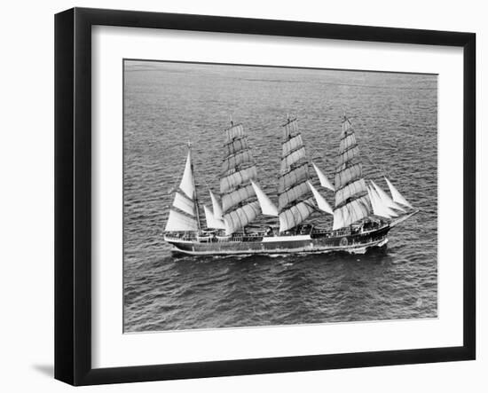 Barque Pamir in the English Channel after a 13,000 Mile Journey from Wellington, New Zealand-null-Framed Premium Photographic Print