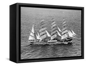 Barque Pamir in the English Channel after a 13,000 Mile Journey from Wellington, New Zealand-null-Framed Stretched Canvas