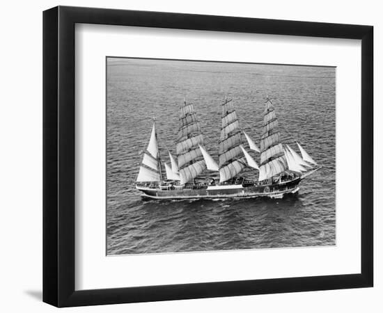 Barque Pamir in the English Channel after a 13,000 Mile Journey from Wellington, New Zealand-null-Framed Photographic Print