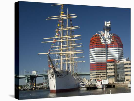 Barque the Viking and Gotheborgsutkiken, Gothenburg, Sweden, Scandinavia, Europe-Robert Cundy-Stretched Canvas