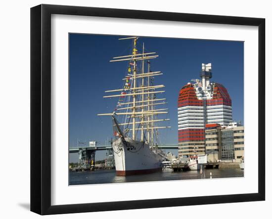 Barque the Viking and Gotheborgsutkiken, Gothenburg, Sweden, Scandinavia, Europe-Robert Cundy-Framed Photographic Print