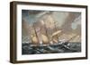 Barquentine Bootle in Storm, 1876, Watercolour by Louis Renault, 19th Century-null-Framed Giclee Print