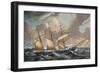 Barquentine Bootle in Storm, 1876, Watercolour by Louis Renault, 19th Century-null-Framed Giclee Print