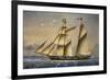 Barquentine with Flag of Holy Land, 1849-Louis Renault-Framed Giclee Print