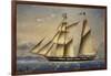 Barquentine with Flag of Holy Land, 1849-Louis Renault-Framed Giclee Print
