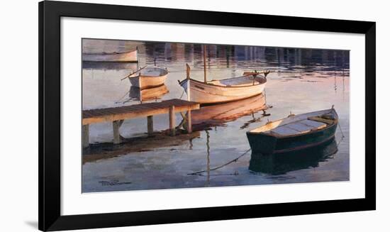 Barques al Port-Poch Romeu-Framed Art Print