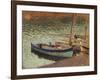 Barques au port (dos du tableau bouquet de bleuets)-Henri Martin-Framed Giclee Print