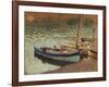 Barques au port (dos du tableau bouquet de bleuets)-Henri Martin-Framed Giclee Print